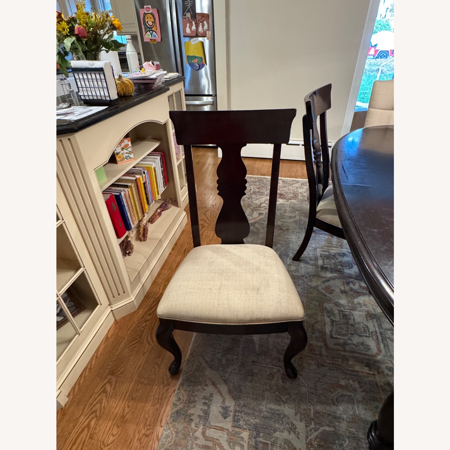 Dark Brown Wood Dining Set - image-5