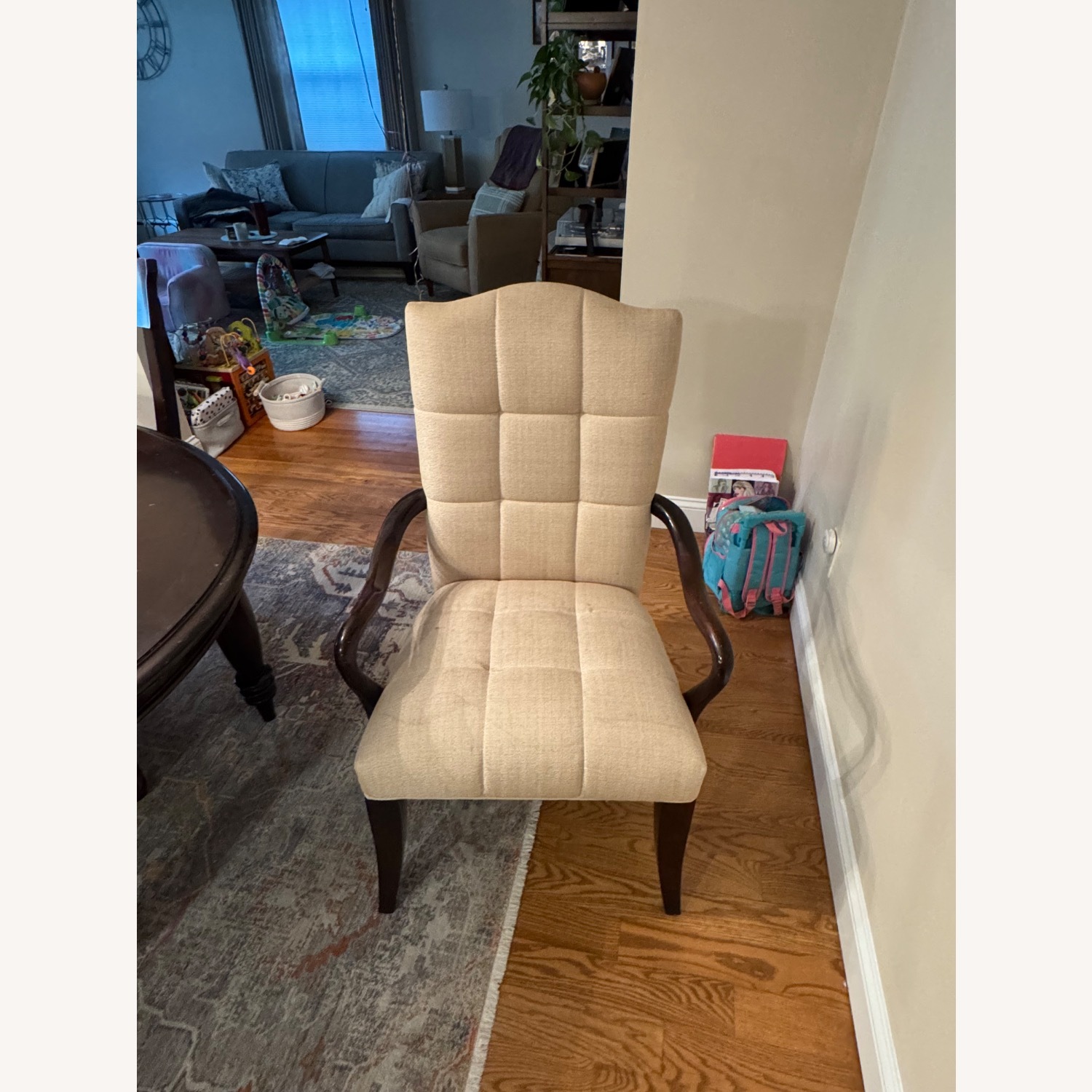 Dark Brown Wood Dining Set - image-4