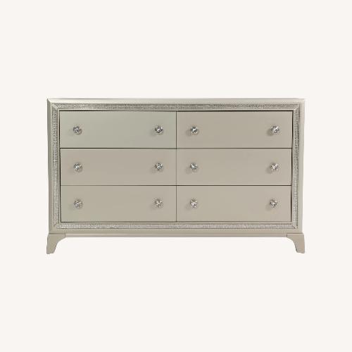 Used Bob's Discount Furniture Celine Silver Wood Dresser for sale on AptDeco