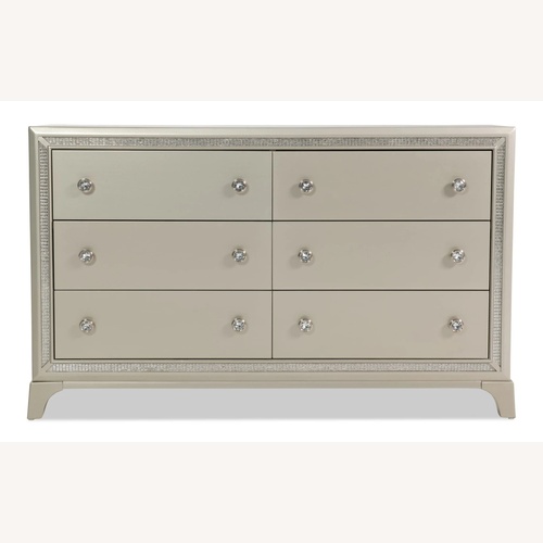 Used Bob's Discount Furniture Celine Silver Wood Dresser for sale on AptDeco
