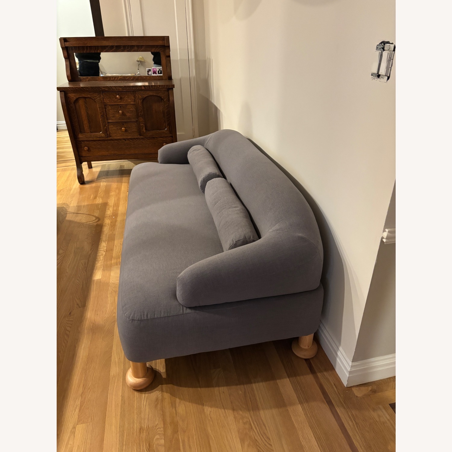 BDDW Caubeen Light Gray Fabric 3+ Seater Sofa - image-5