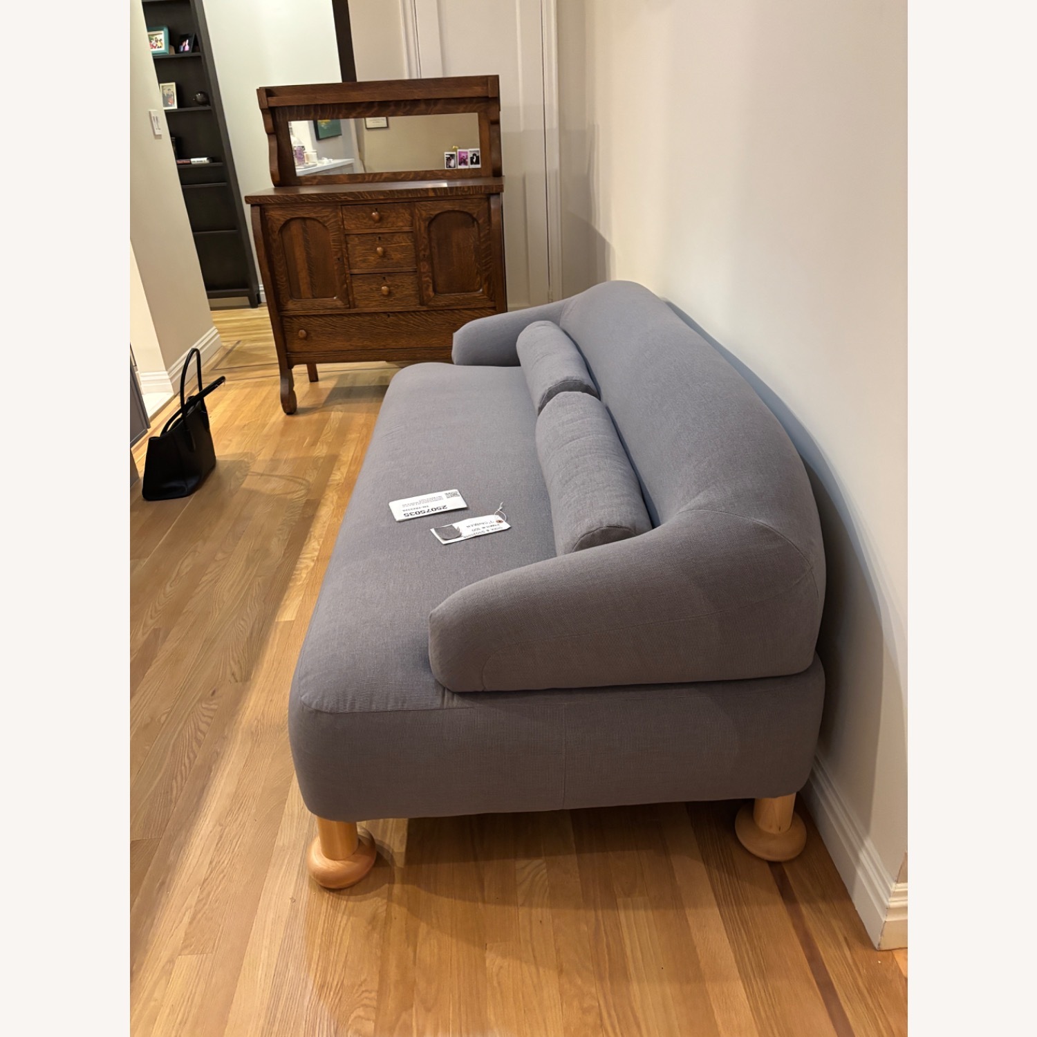 BDDW Caubeen Light Gray Fabric 3+ Seater Sofa - image-3