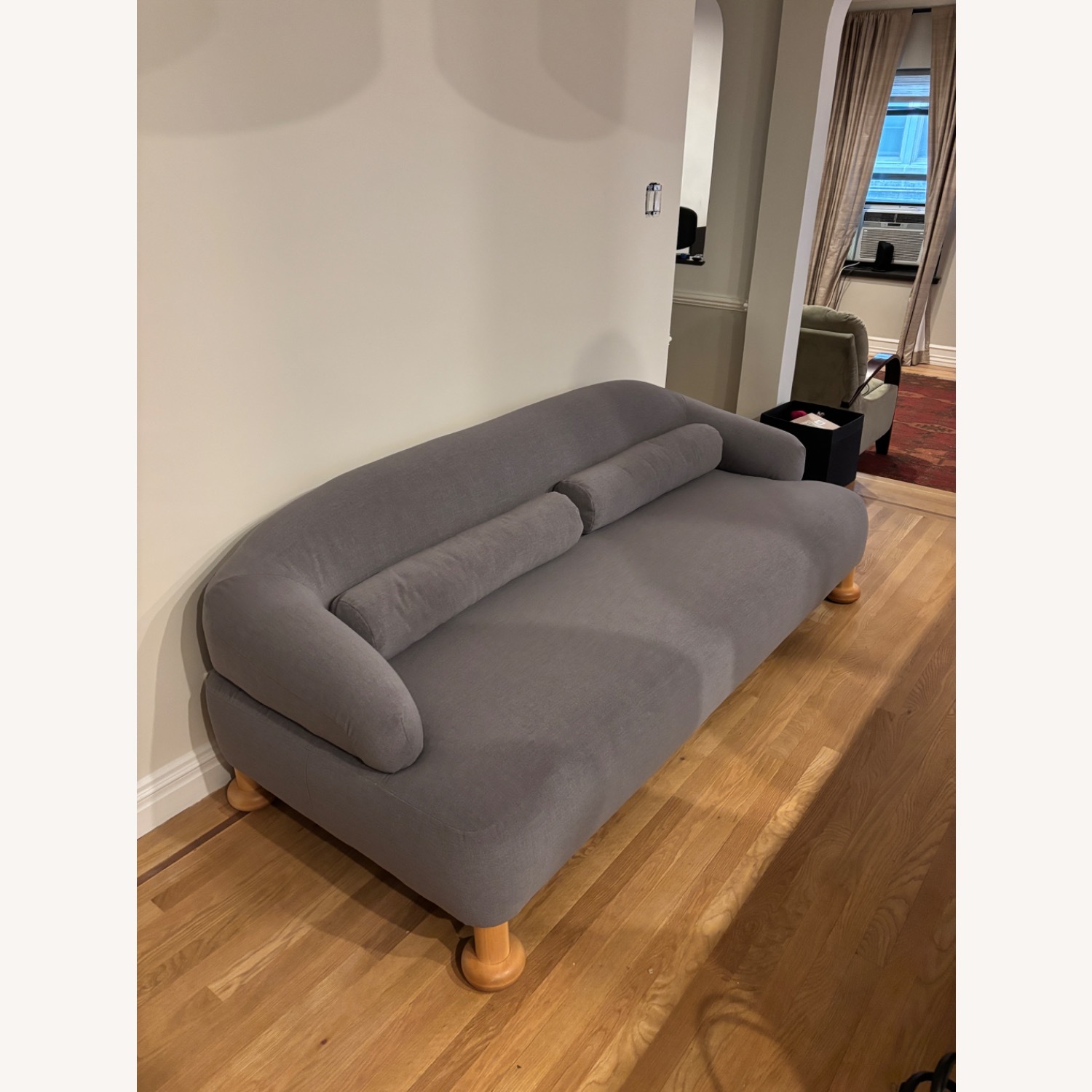 BDDW Caubeen Light Gray Fabric 3+ Seater Sofa - image-6