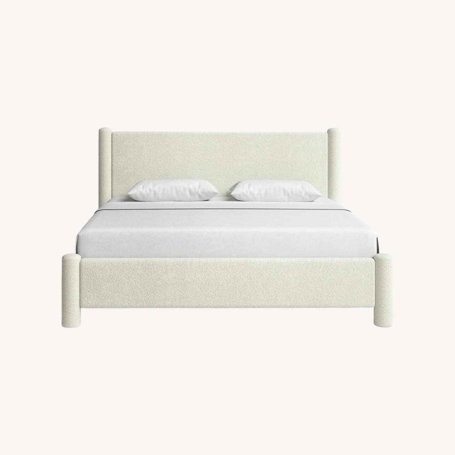 Asel Queen Upholstered Boucle Bed - image-0