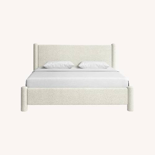 Used Asel Queen Upholstered Boucle Bed for sale on AptDeco