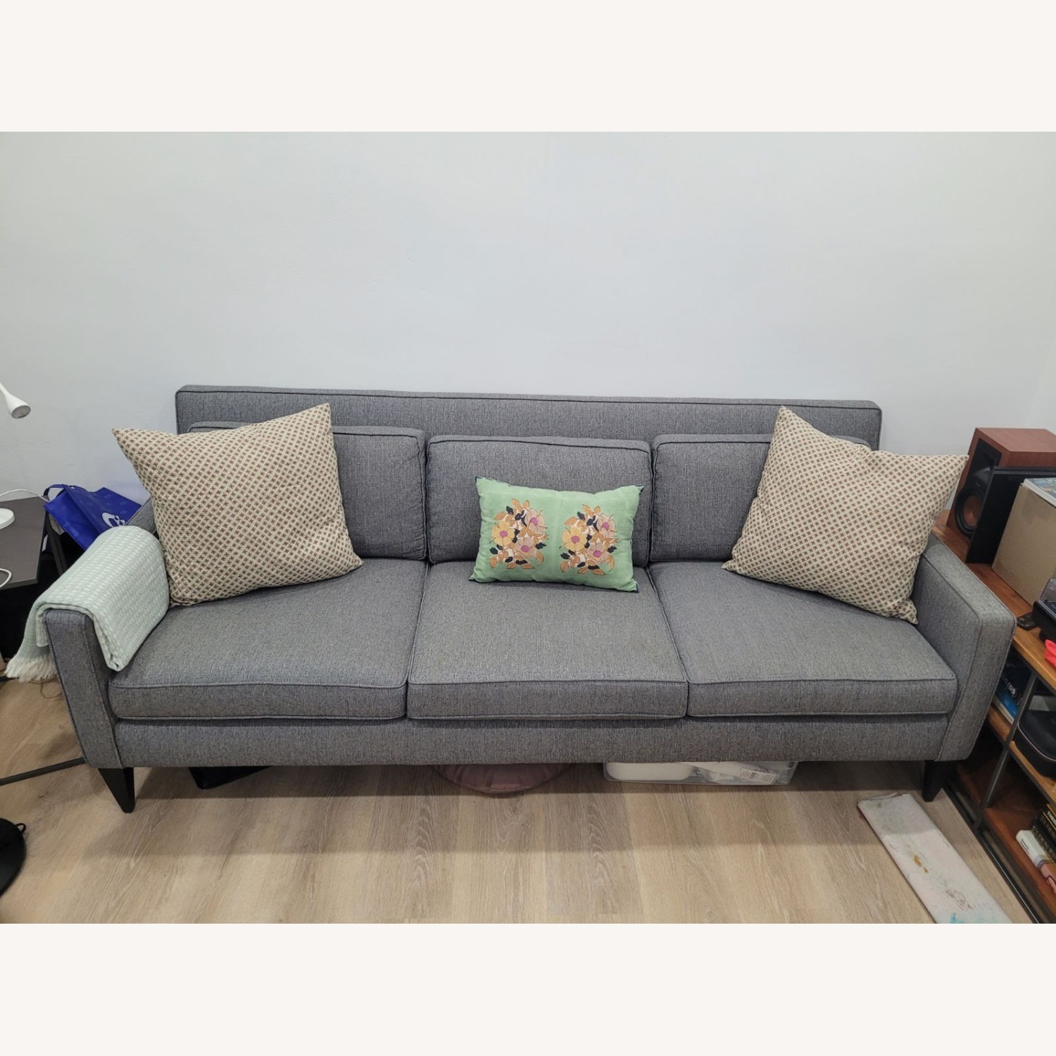 Crate & Barrel Rochelle Dark Gray 3+ Seater Sofa - image-3