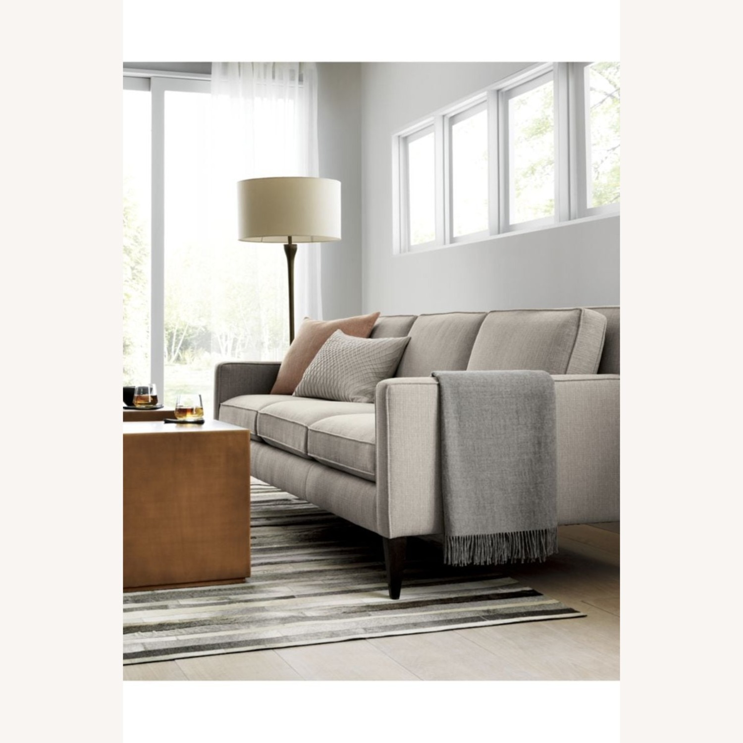Crate & Barrel Rochelle Dark Gray 3+ Seater Sofa - image-2