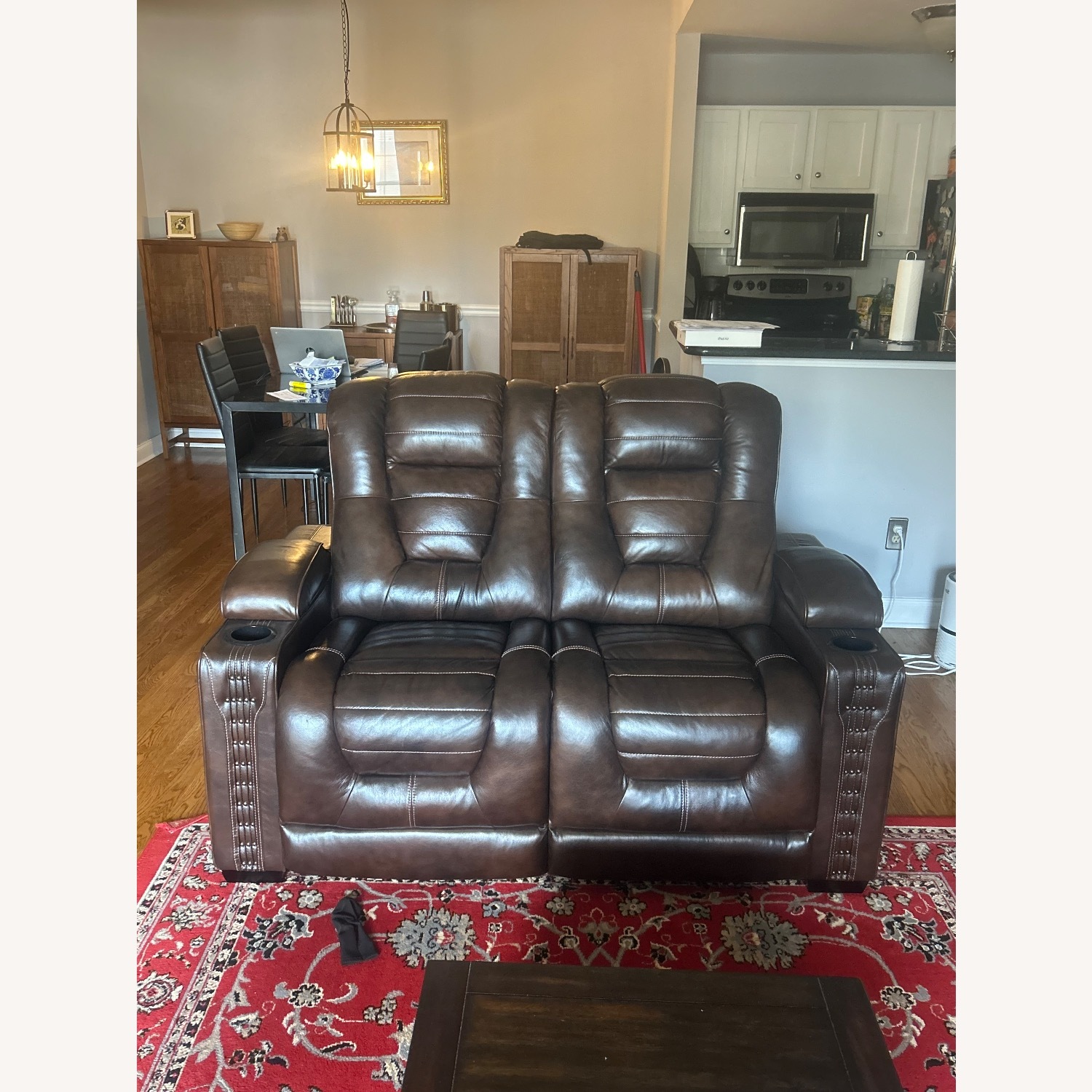Leather Reclining Sofa - image-3
