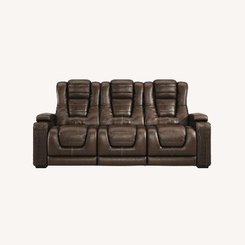 Used Leather Reclining Sofa for sale on AptDeco