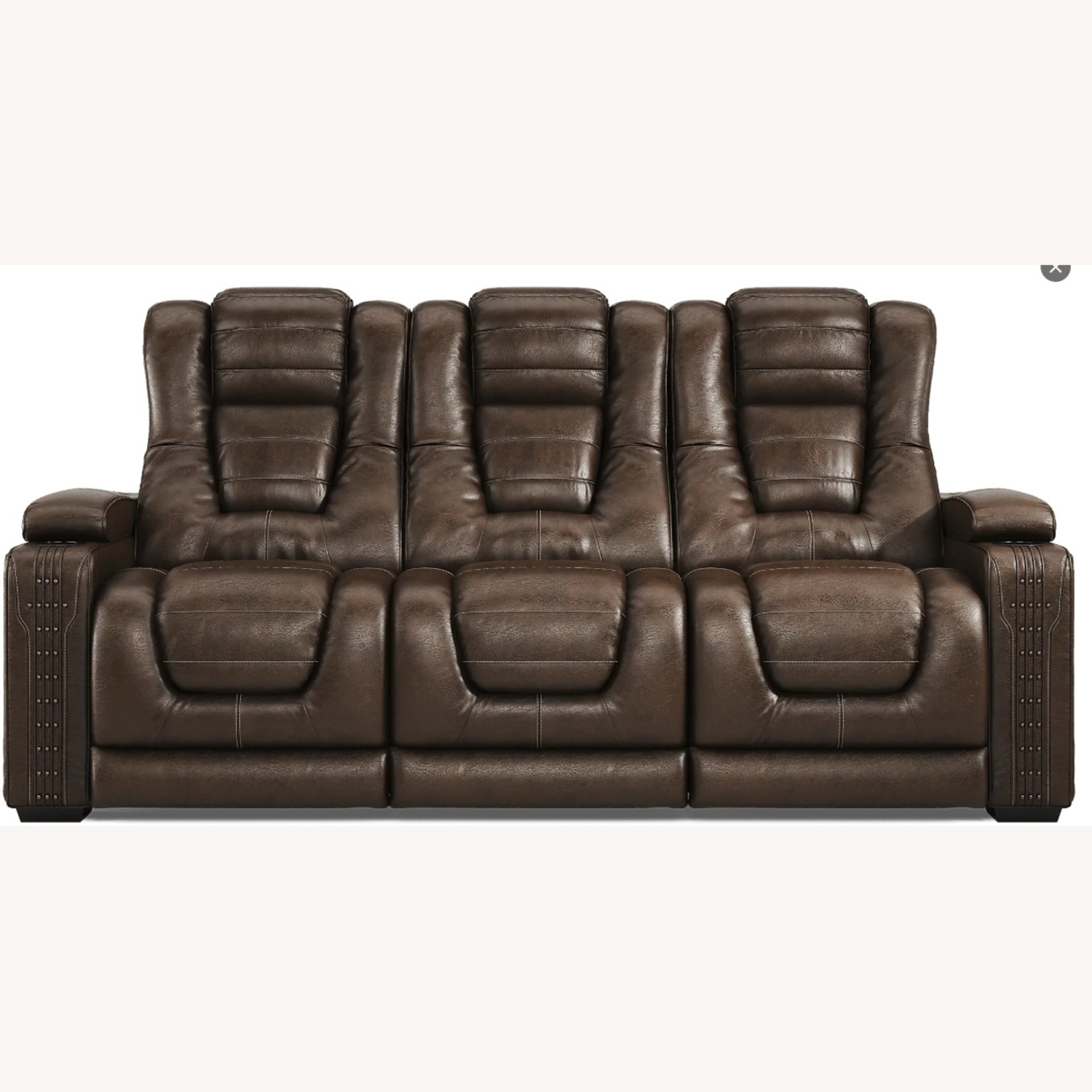 Leather Reclining Sofa - image-4