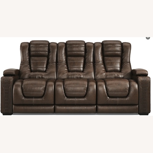 Used Leather Reclining Sofa for sale on AptDeco