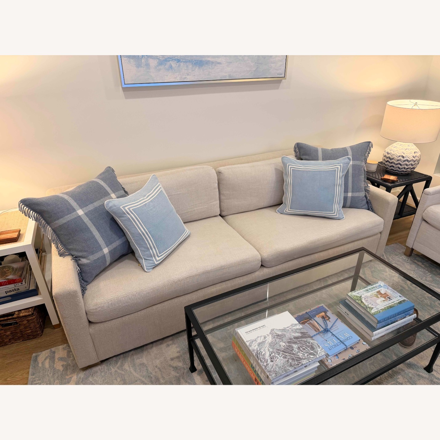 Restoration Hardware Belgian Track Arm Sofa, 8' - image-1