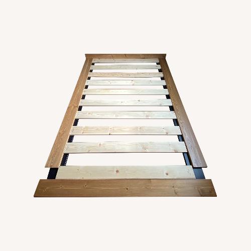 Used Low Modern Attic Bed Honey Satin Finish for sale on AptDeco