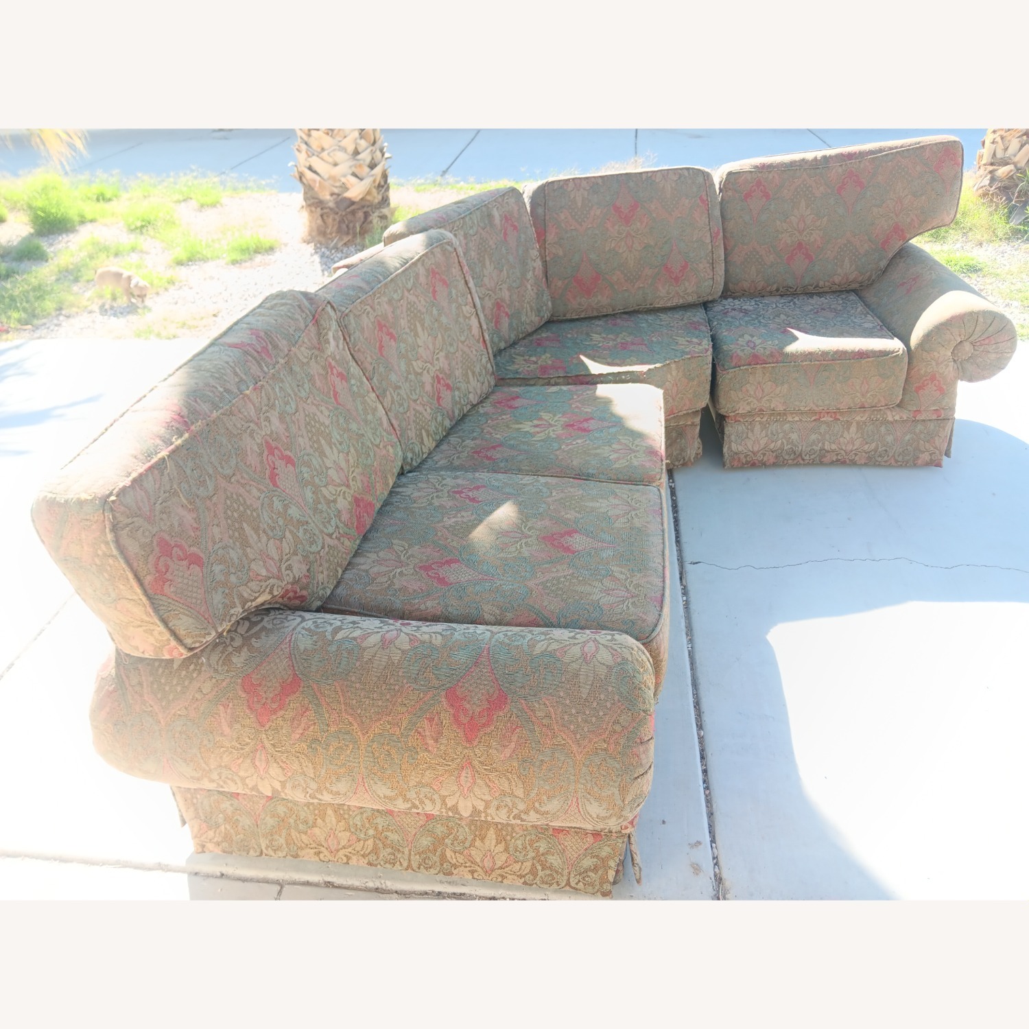 Vintage/Antique Green 3+ Piece Sectional - image-5