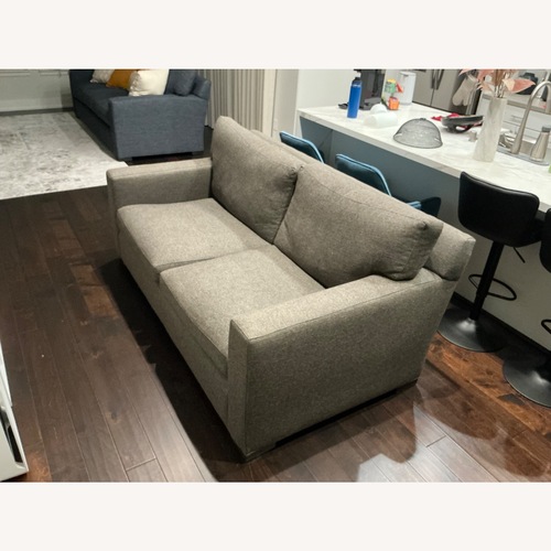 Used Crate & Barrel Axis Light Gray Fabric 2 Seater Sofa for sale on AptDeco