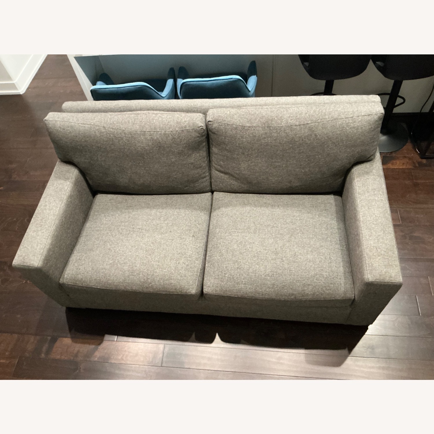 Crate & Barrel Axis Light Gray Fabric 2 Seater Sofa - image-4