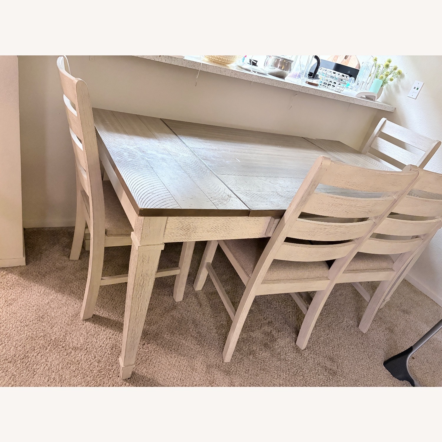 Ashley Furniture Dark Gray Wood Dining Set - image-2