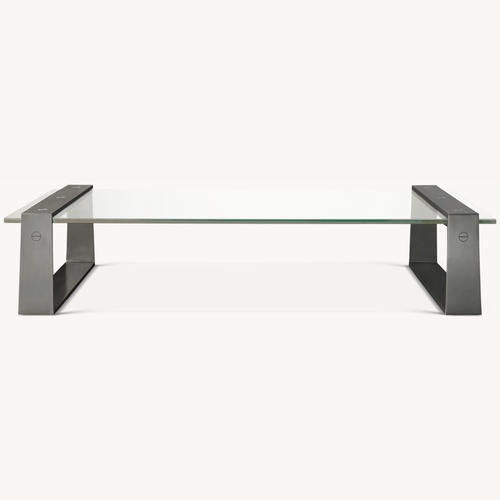 Used Restoration Hardware Lucida Glass Coffee Table for sale on AptDeco
