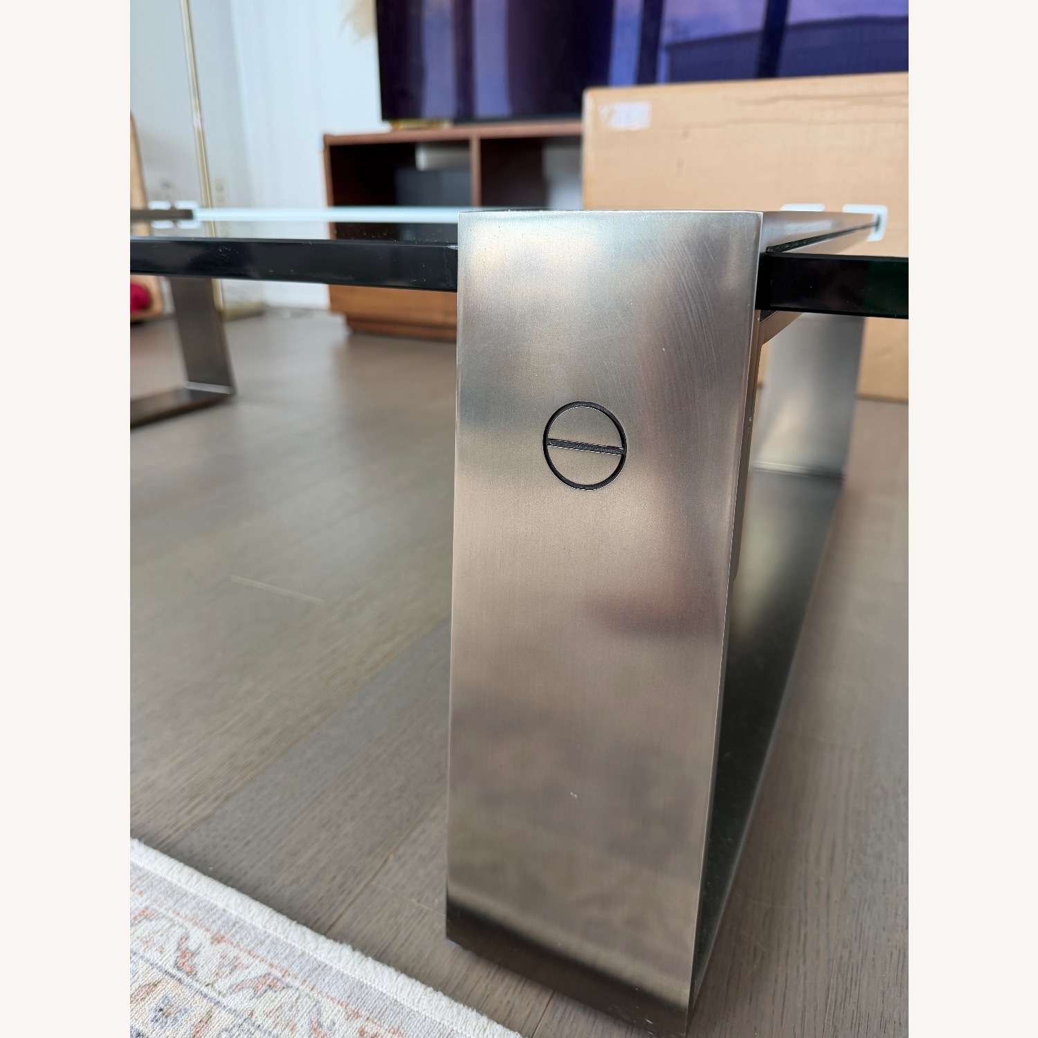 Restoration Hardware Lucida Glass Coffee Table - image-2