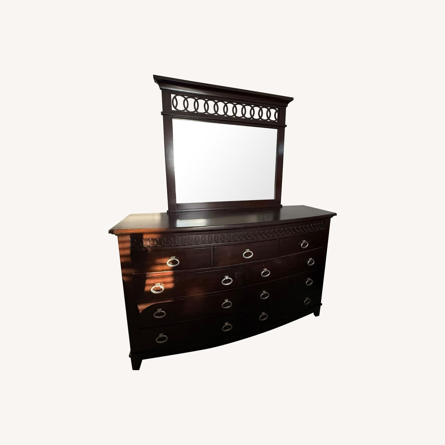 King Bedroom Dresser & Mirror - image-0