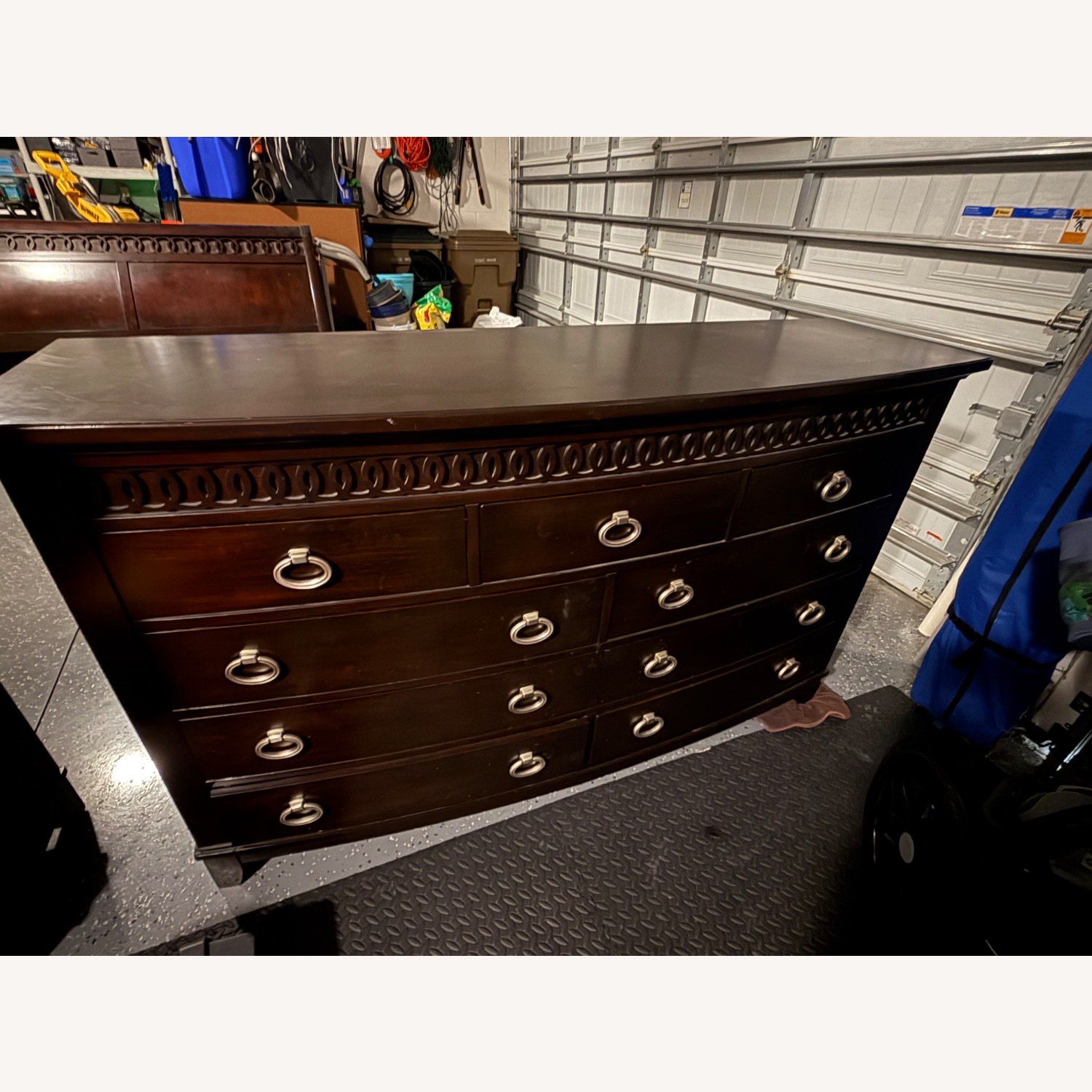 King Bedroom Dresser & Mirror - image-2