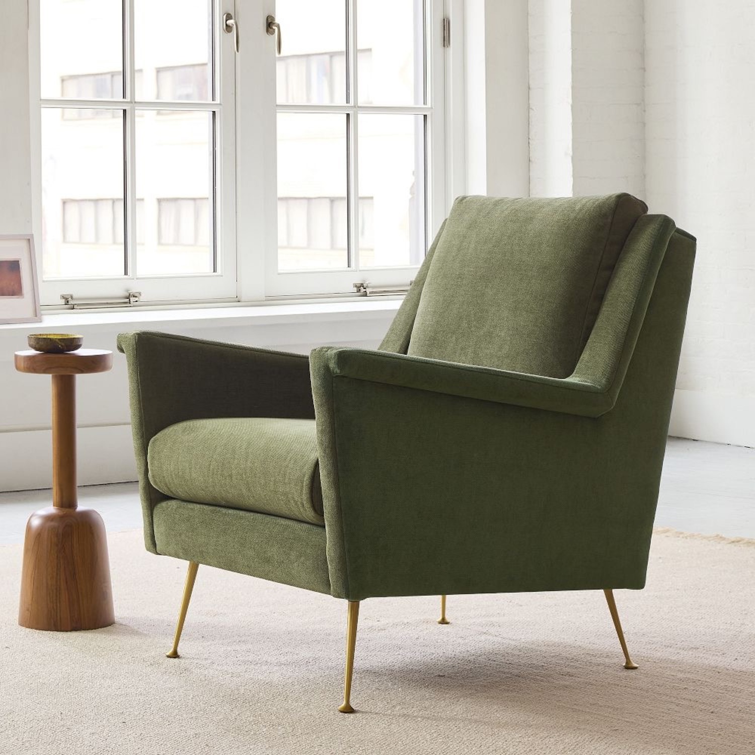 West Elm Carlo Mid-Century Chair - Metal Legs - image-3