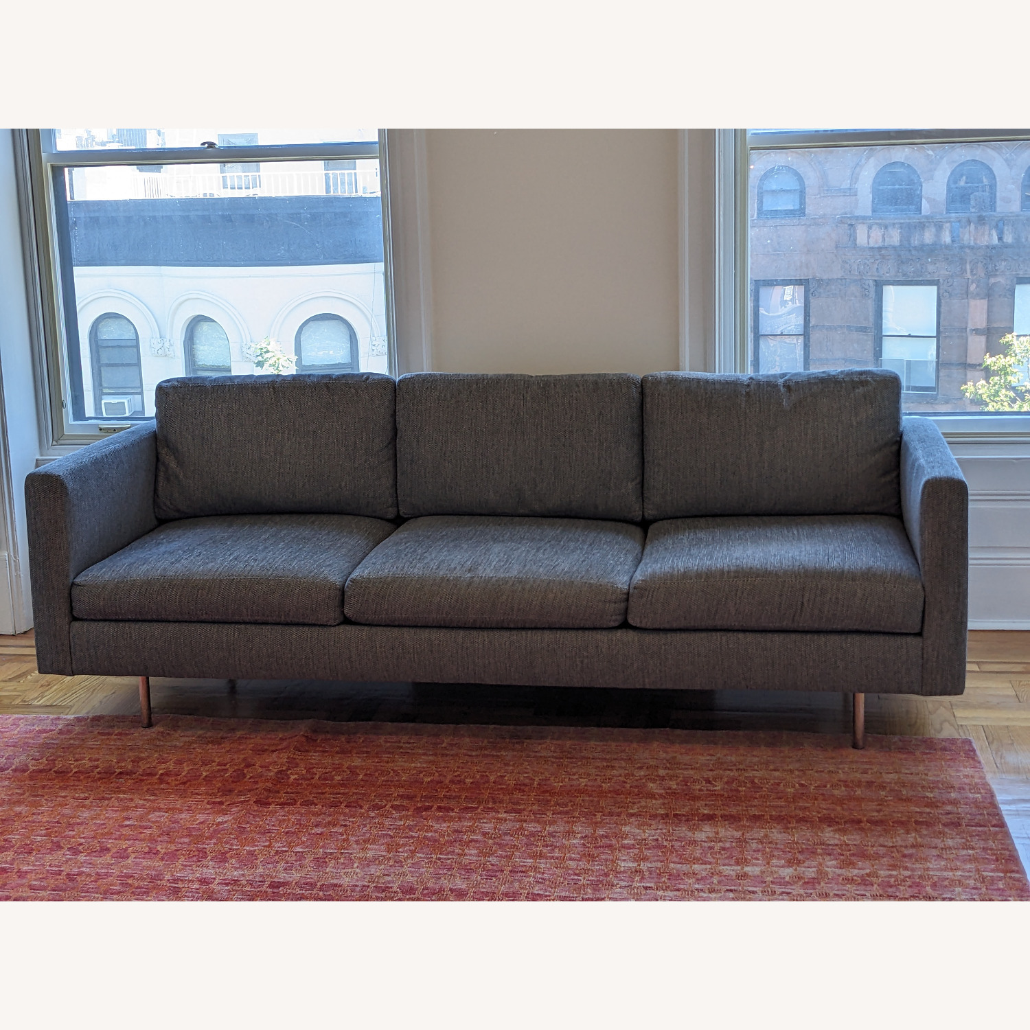Milo Baughman Gray 3-Seater Sofa - image-1