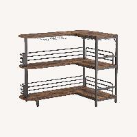 Wayfair Dark Brown Wood Bar Cart