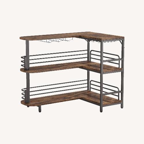 Used Wayfair Dark Brown Wood Bar Cart for sale on AptDeco