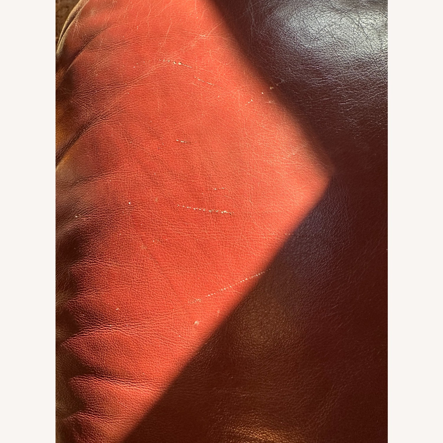 Vintage/Antique Dark Brown Leather Loveseat - image-4