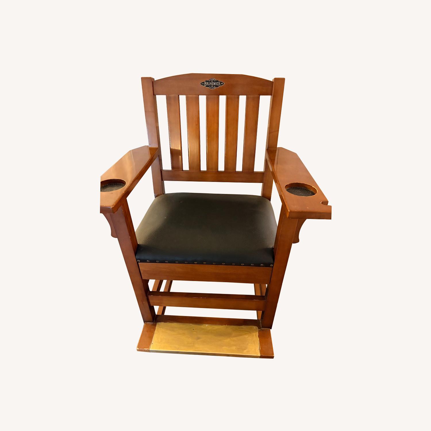 Vintage/Antique Finds Dark Brown Wood Armchair - image-0