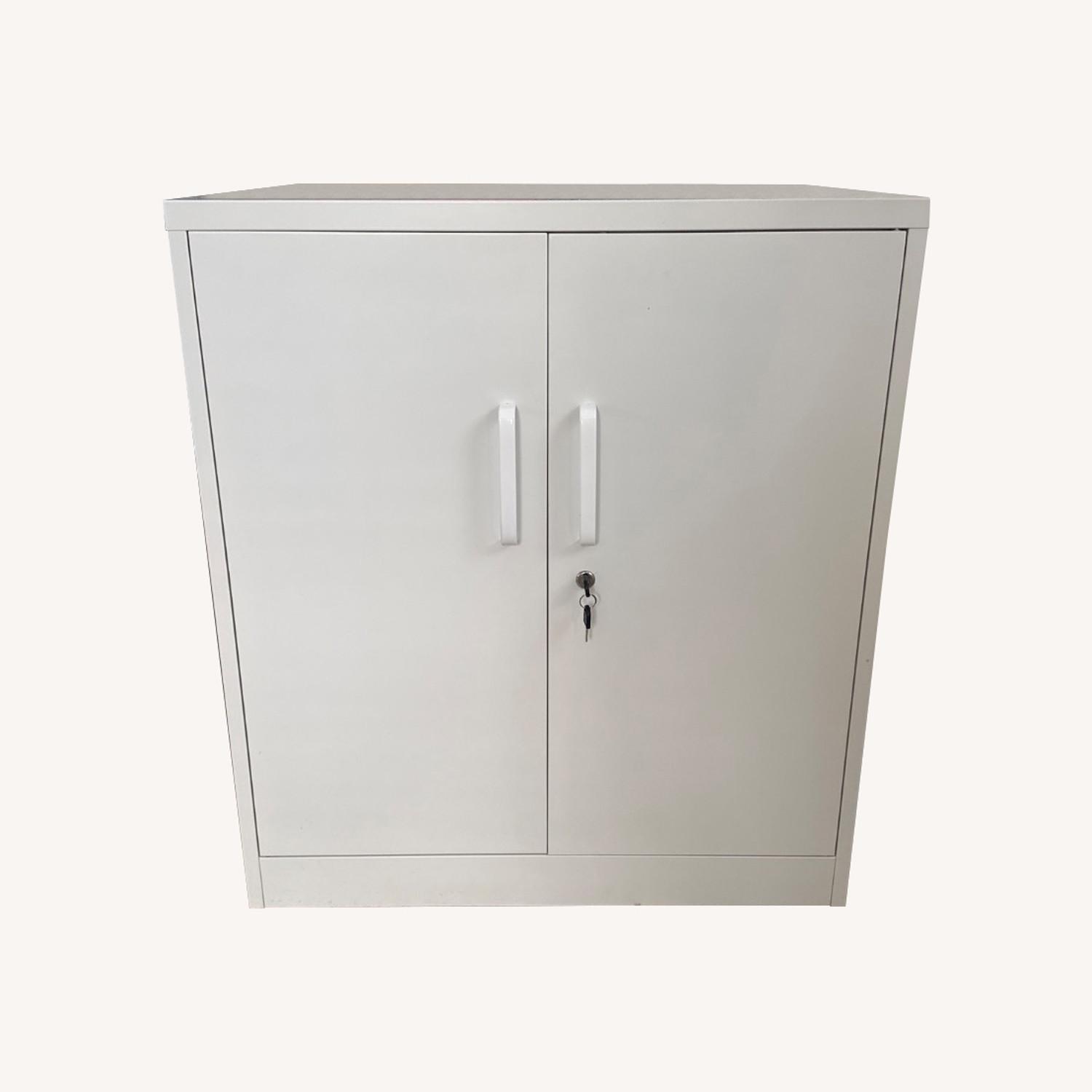 Amazon White Metal Media Storage - image-0