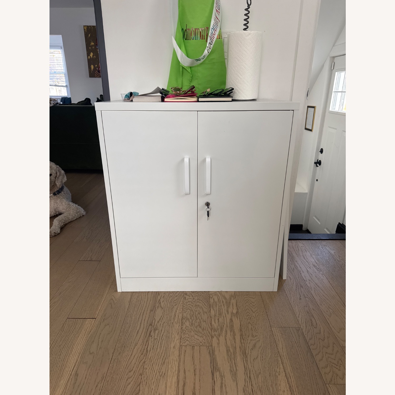 Amazon White Metal Media Storage - image-2