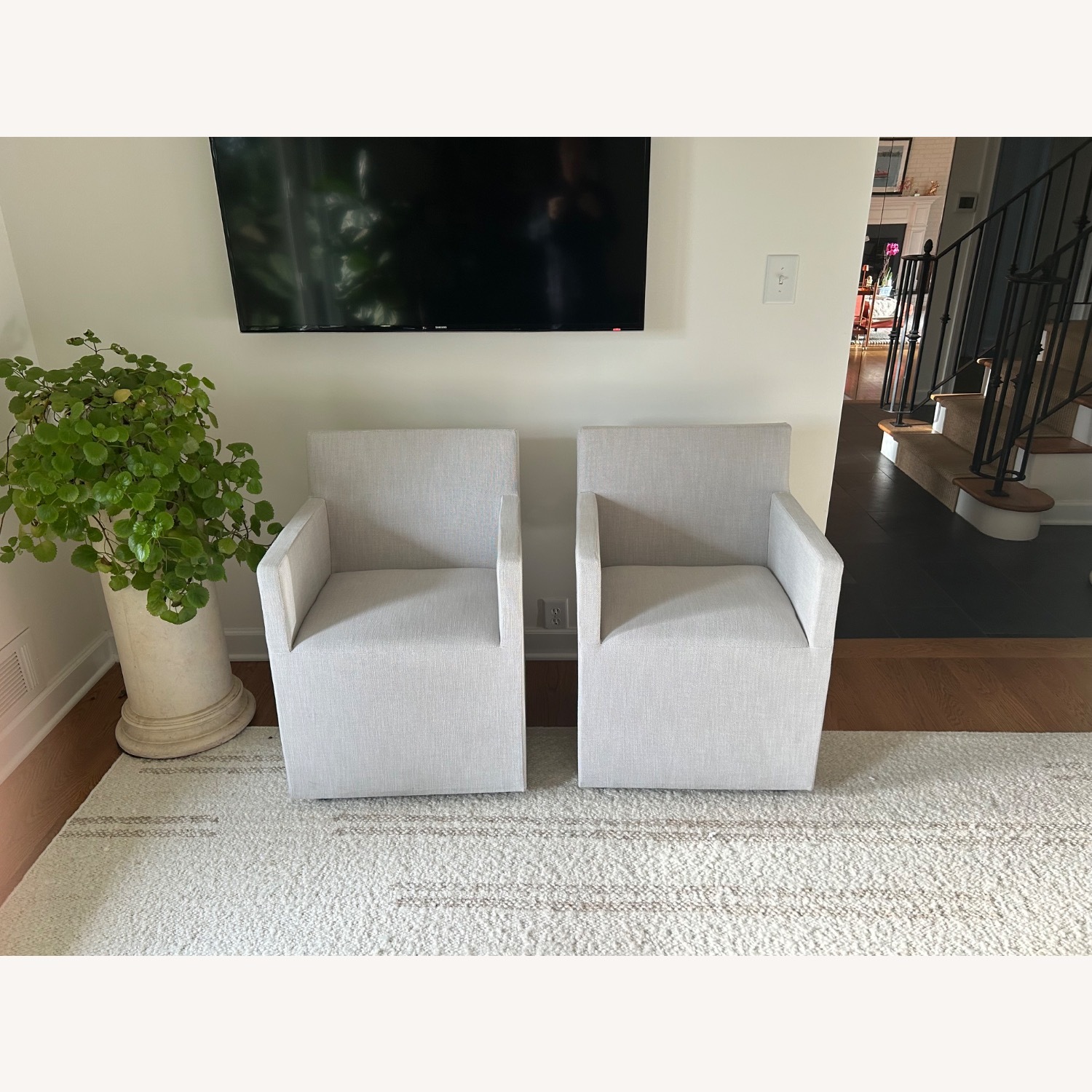 Restoration Hardware Ellison Track Arm Chairs  - image-1