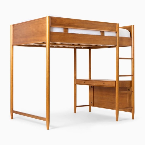 Used West Elm Acorn Mid-Century Full Loft Bed W Desk for sale on AptDeco