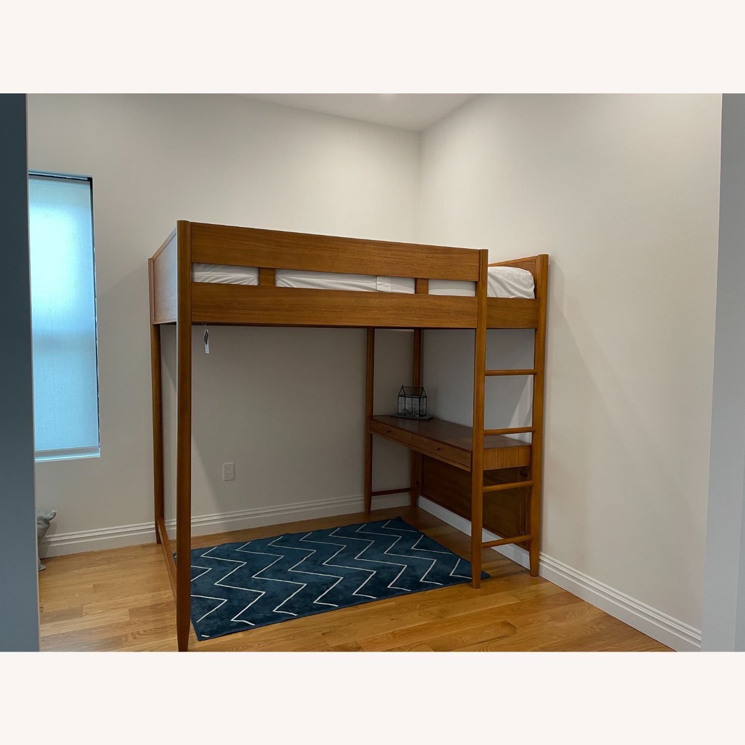 West Elm Acorn Mid-Century Full Loft Bed W Desk - image-3