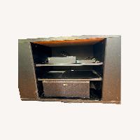 Sauder Black Wood Media Storage