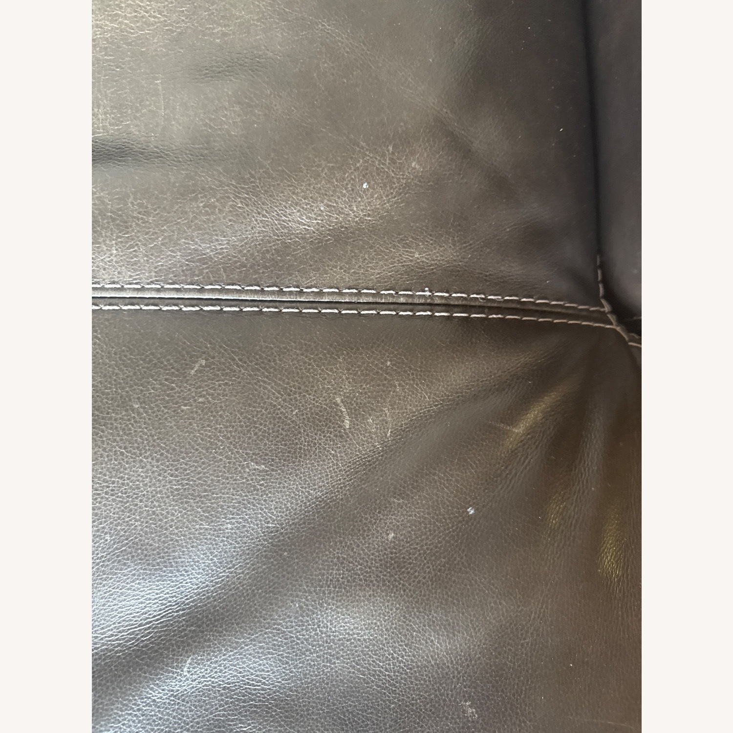 Raymour & Flanigan Anaheim Leather 2-pc. Sectional in Brown - image-3