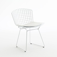Knoll Bertoia White Metal Accent Chair