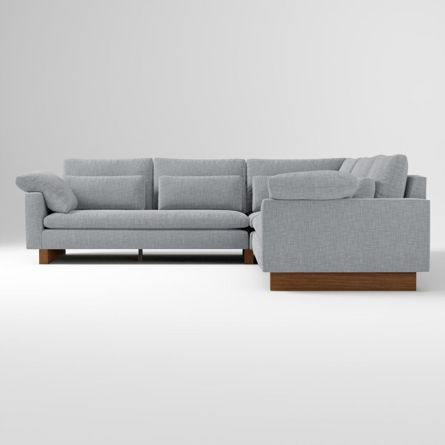 West Elm Harmony Sectional , Gray - image-4