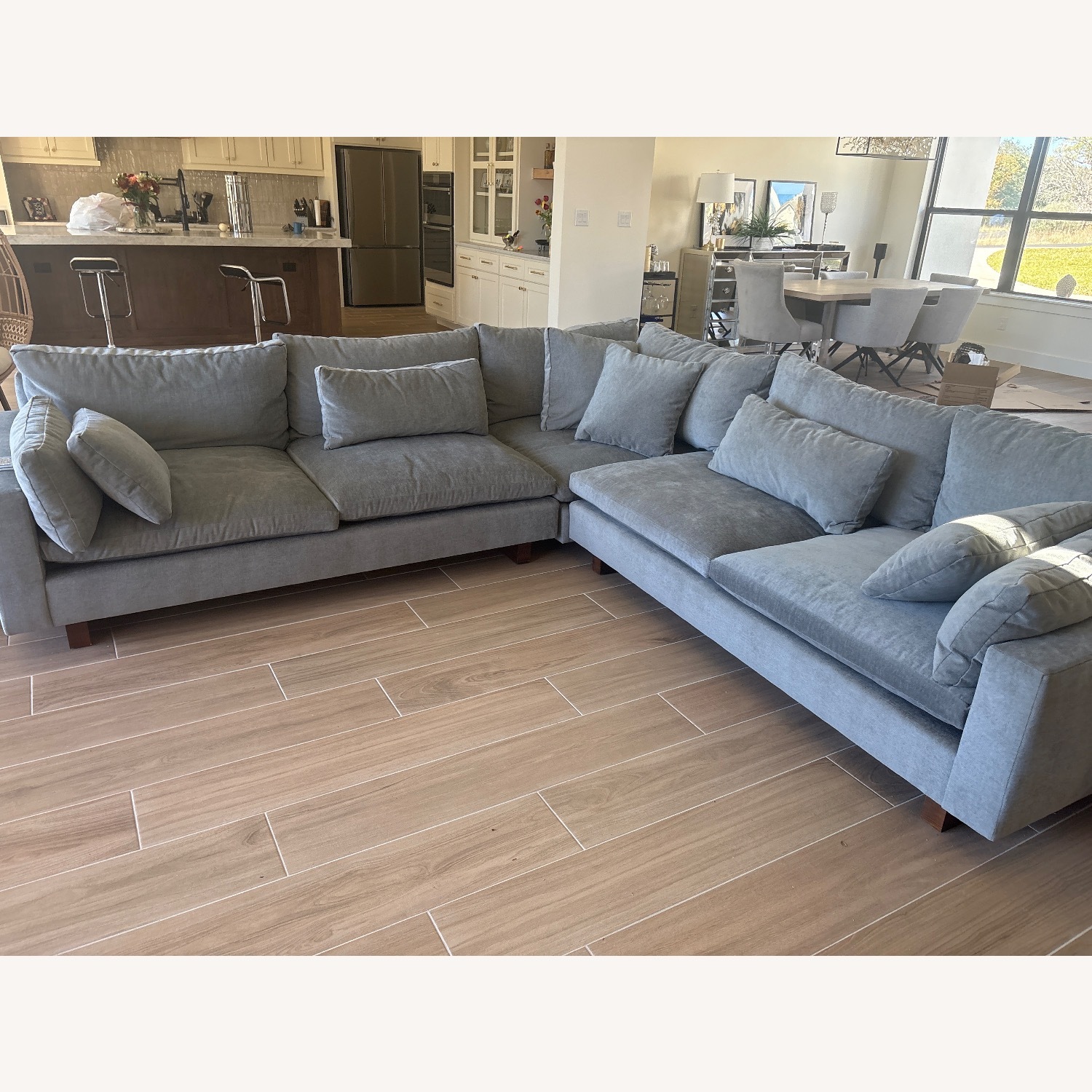 West Elm Harmony Sectional , Gray - image-1