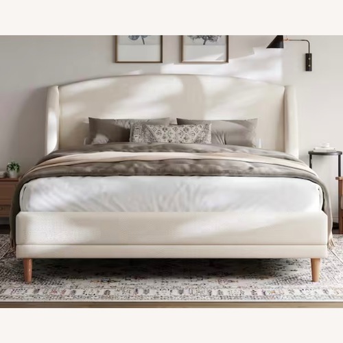 Used Tempur-Pedic Comfort Luxe White Queen Bed for sale on AptDeco