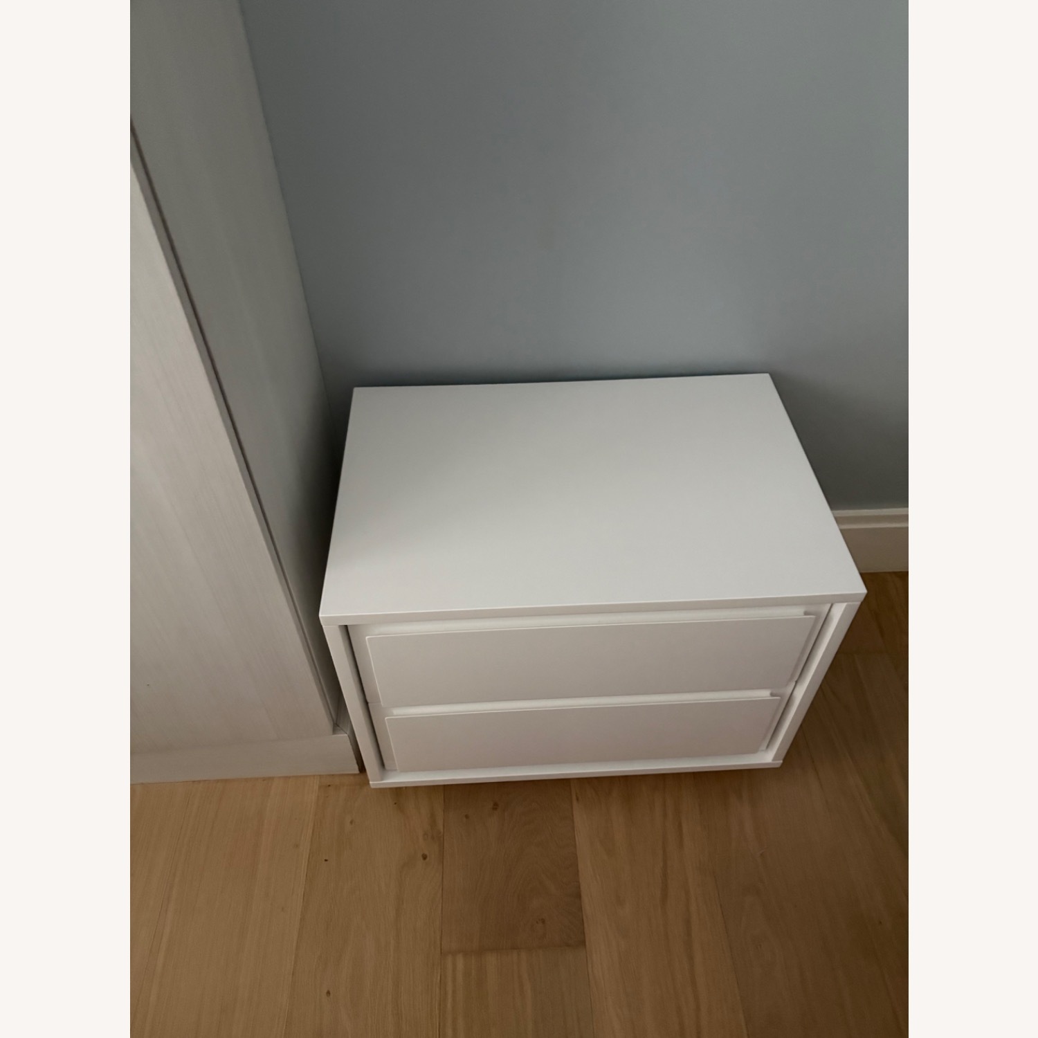 CB2 Gallery 2 Drawer High Gloss White Nightstand - image-1