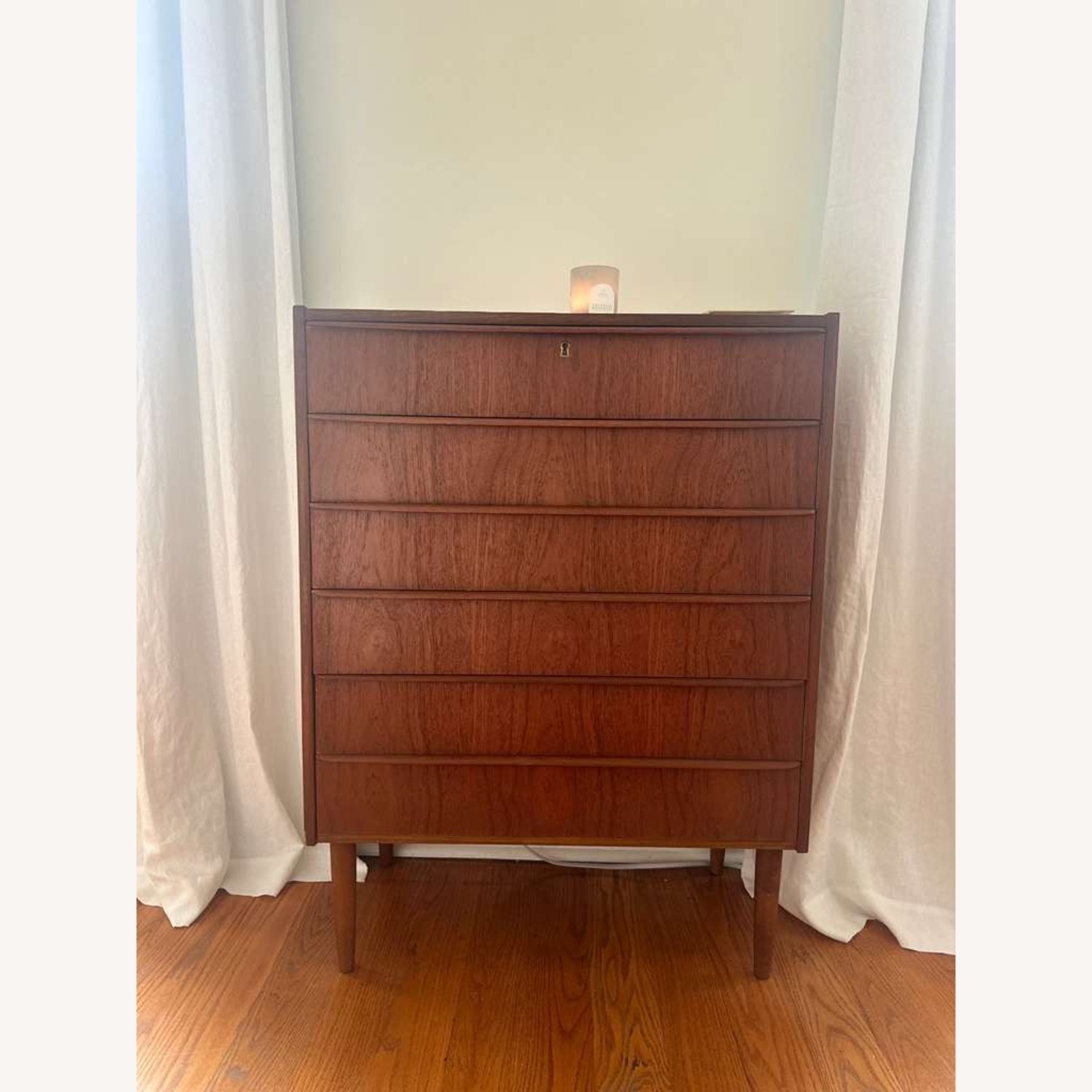 Vintage/Antique Dark Brown Wood Dresser - image-1