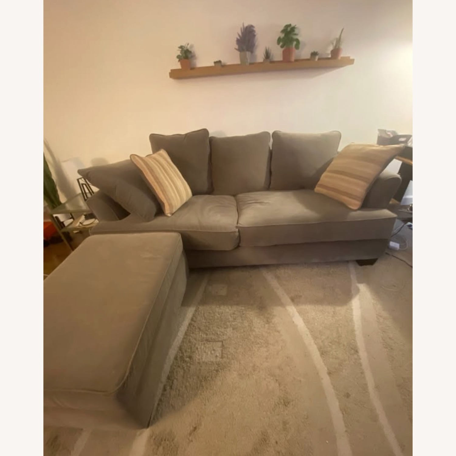 Raymour & Flanigan Dark Gray 2 Piece Sectional - image-3