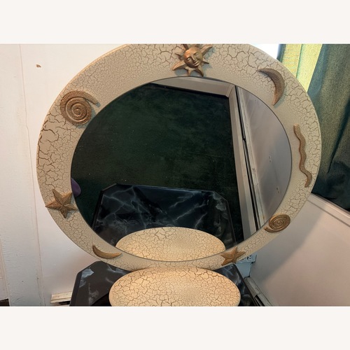 Used Nature Home Decor Natural Stone Wall Mirror for sale on AptDeco