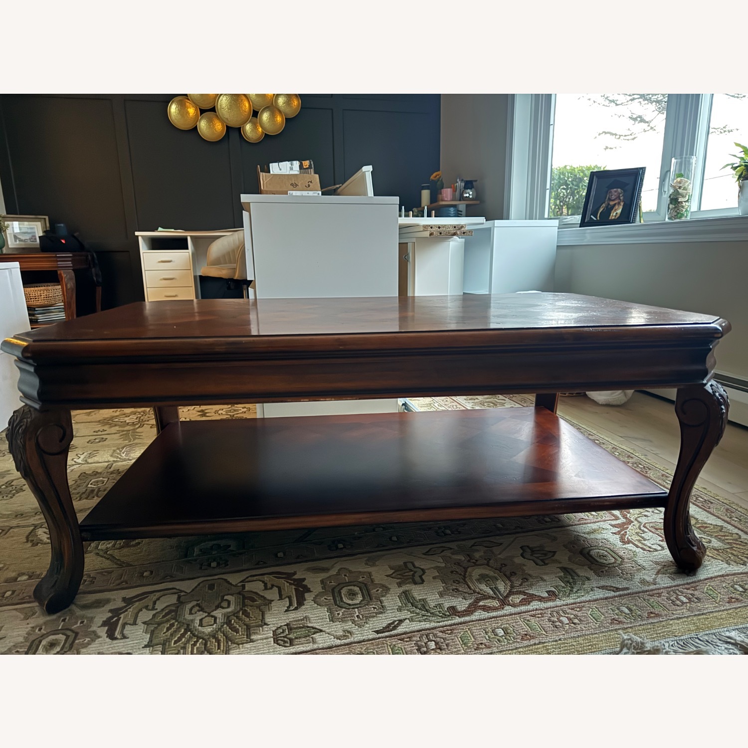 Mahogany and More Dark Brown Wood Coffee Table - image-1