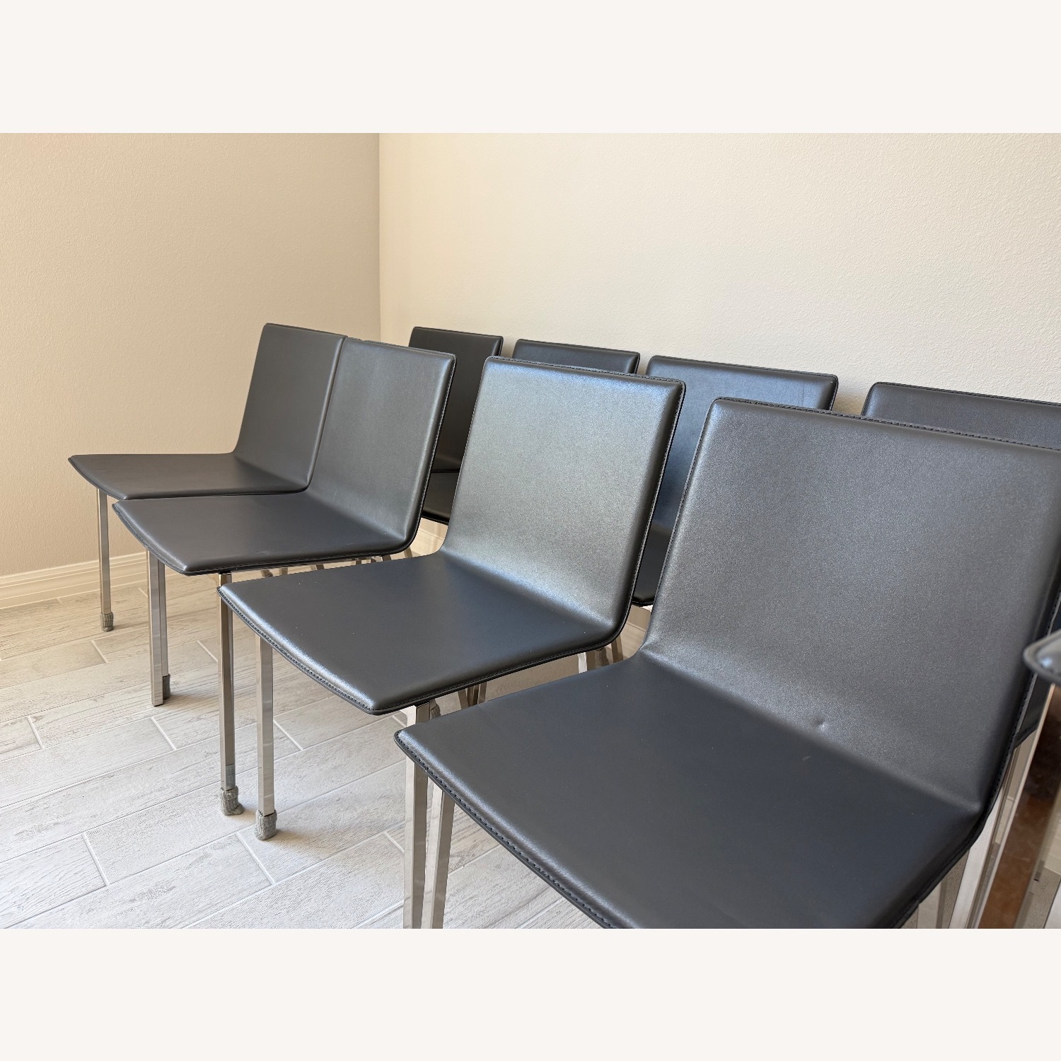 CB2 Phoenix Dark Gray Dining Chairs - image-2