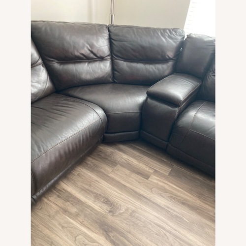 Used Macy's 6 Piece Leather Sectional for sale on AptDeco