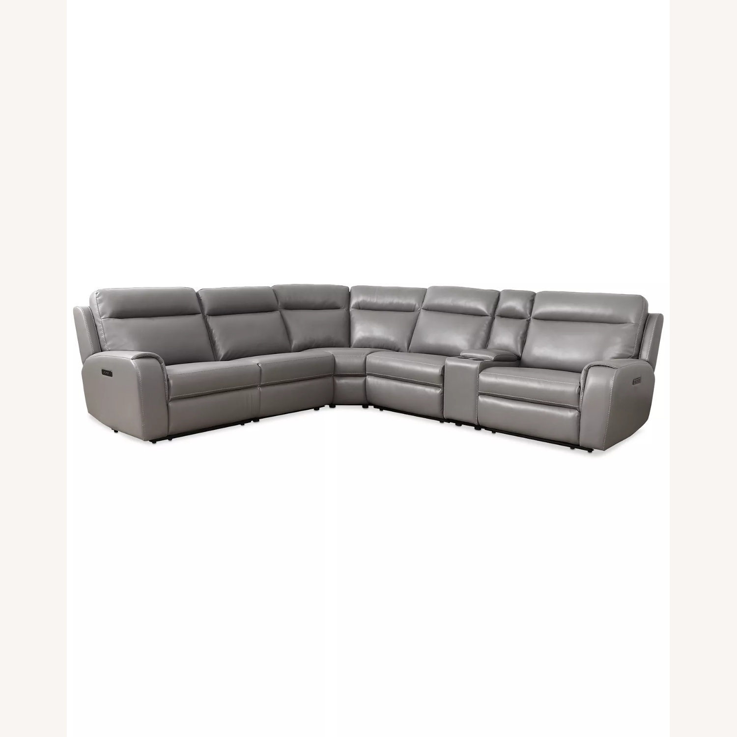 Macy's 6 Piece Leather Sectional - image-16